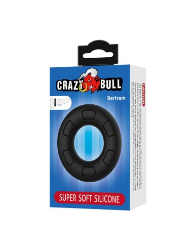 CRAZY BULL BERTRAM ANILLO PARA PENE SUPER SOFT SILICONA NEGRO