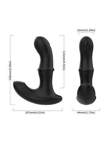 ARMONY VIBRADOR ANAL PRASTATA CONTROL REMOTO NEGRO