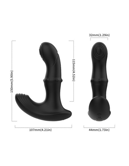 ARMONY VIBRADOR ANAL PRASTATA CONTROL REMOTO NEGRO