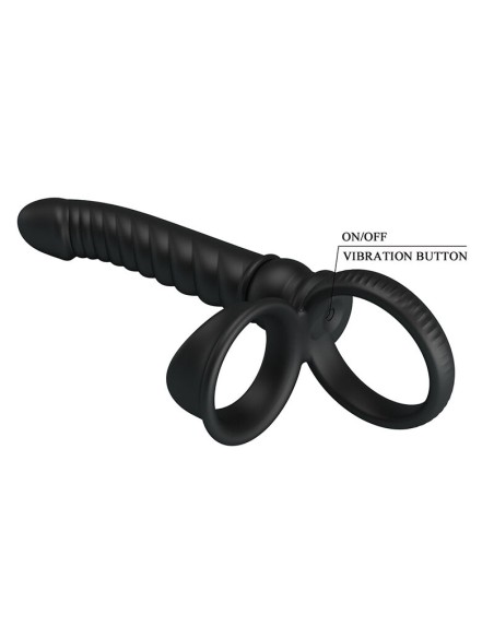 PRETTY LOVE MERRITT VIBRADOR ANAL CON ANILLO Y VIBRACIAN NEGRO