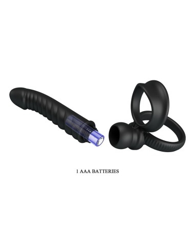 PRETTY LOVE MERRITT VIBRADOR ANAL CON ANILLO Y VIBRACIAN NEGRO