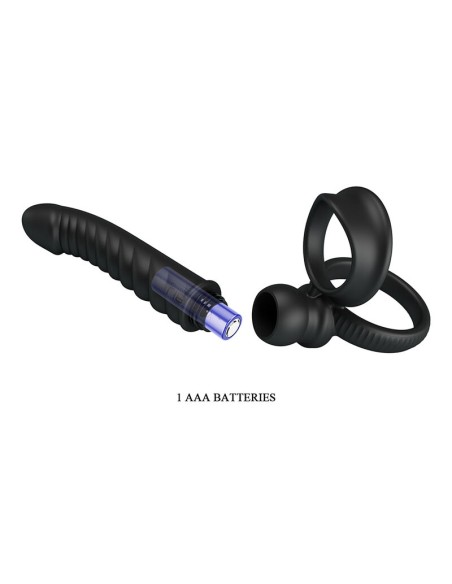 PRETTY LOVE MERRITT VIBRADOR ANAL CON ANILLO Y VIBRACIAN NEGRO