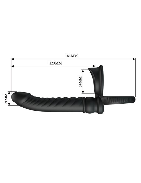 PRETTY LOVE MERRITT VIBRADOR ANAL CON ANILLO Y VIBRACIAN NEGRO