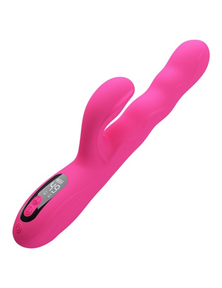 PRETTY LOVE WINTERS VIBRADOR RABBIT MULTIFUNCIAN CON PANTALLA LED ROSA