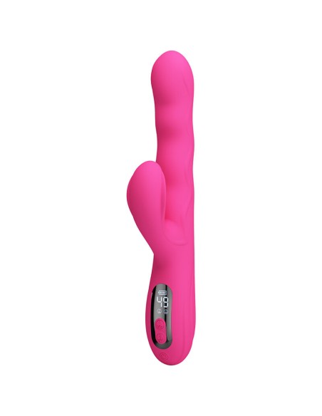 PRETTY LOVE WINTERS VIBRADOR RABBIT MULTIFUNCIAN CON PANTALLA LED ROSA