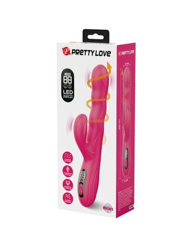 PRETTY LOVE WINTERS VIBRADOR RABBIT MULTIFUNCIAN CON PANTALLA LED ROSA