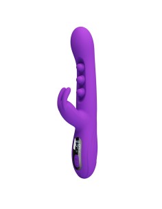 PRETTY LOVE SABIEN VIBRADOR RABBIT CON ESTIMULACIAN POR GOLPETEOS Y LED MORADO