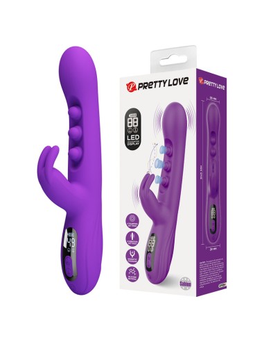 PRETTY LOVE SABIEN VIBRADOR RABBIT CON ESTIMULACIAN POR GOLPETEOS Y LED MORADO