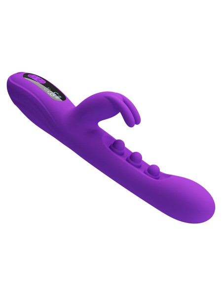PRETTY LOVE SABIEN VIBRADOR RABBIT CON ESTIMULACIAN POR GOLPETEOS Y LED MORADO