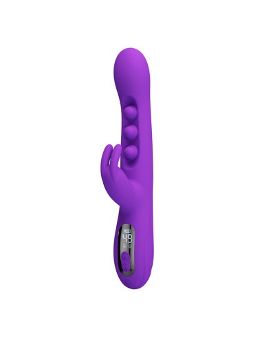 PRETTY LOVE SABIEN VIBRADOR RABBIT CON ESTIMULACIAN POR GOLPETEOS Y LED MORADO