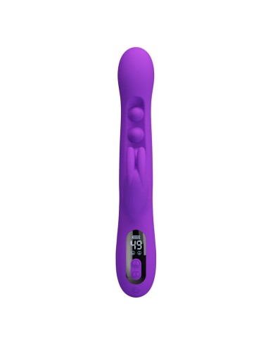 PRETTY LOVE SABIEN VIBRADOR RABBIT CON ESTIMULACIAN POR GOLPETEOS Y LED MORADO