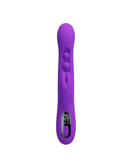 PRETTY LOVE SABIEN VIBRADOR RABBIT CON ESTIMULACIAN POR GOLPETEOS Y LED MORADO