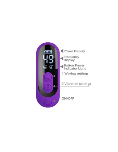 PRETTY LOVE SABIEN VIBRADOR RABBIT CON ESTIMULACIAN POR GOLPETEOS Y LED MORADO