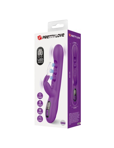 PRETTY LOVE SABIEN VIBRADOR RABBIT CON ESTIMULACIAN POR GOLPETEOS Y LED MORADO