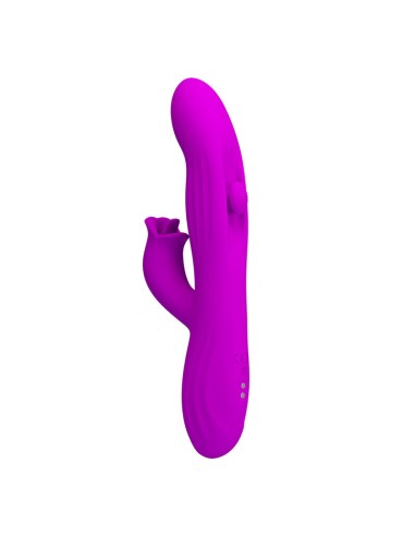 PRETTY LOVE YALANDA VIBRADOR RABBIT OSCILANTE CON PANTALLA LED MORADO