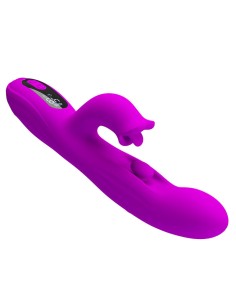 PRETTY LOVE YALANDA VIBRADOR RABBIT OSCILANTE CON PANTALLA LED MORADO