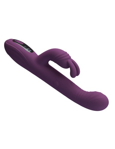 PRETTY LOVE DEE VIBRADOR RABBIT MULTIFUNCIAN OSCILANTE Y PERCUTOR MORADO