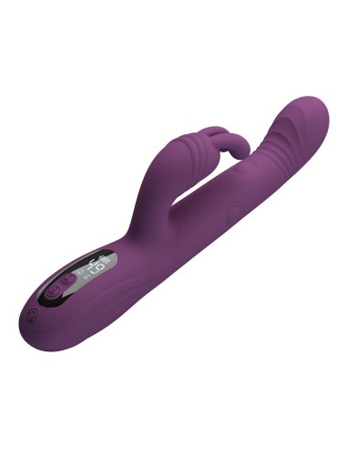 PRETTY LOVE DEE VIBRADOR RABBIT MULTIFUNCIAN OSCILANTE Y PERCUTOR MORADO
