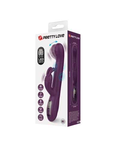 PRETTY LOVE DEE VIBRADOR RABBIT MULTIFUNCIAN OSCILANTE Y PERCUTOR MORADO