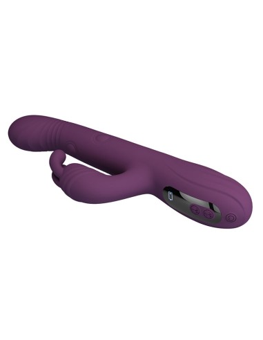 PRETTY LOVE DEE VIBRADOR RABBIT MULTIFUNCIAN OSCILANTE Y PERCUTOR MORADO