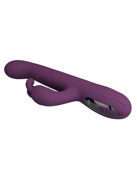 PRETTY LOVE DEE VIBRADOR RABBIT MULTIFUNCIAN OSCILANTE Y PERCUTOR MORADO