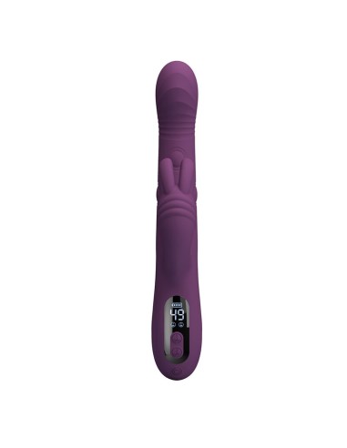 PRETTY LOVE DEE VIBRADOR RABBIT MULTIFUNCIAN OSCILANTE Y PERCUTOR MORADO