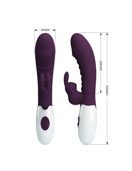 PRETTY LOVE NAUGHTY BUNNY VIBRADOR RABBIT 30 FUNCIONES MORADO