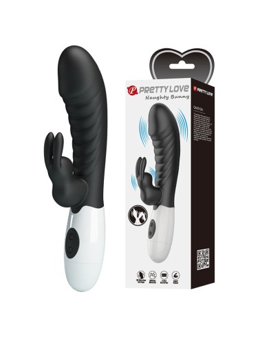 PRETTY LOVE NAUGHTY BUNNY VIBRADOR RABBIT 30 FUNCIONES NEGRO