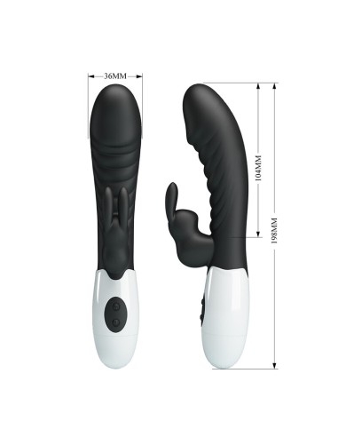 PRETTY LOVE NAUGHTY BUNNY VIBRADOR RABBIT 30 FUNCIONES NEGRO
