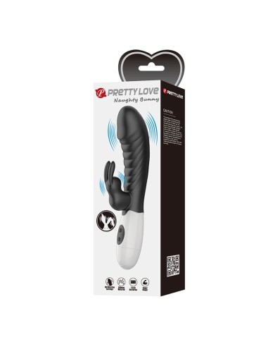 PRETTY LOVE NAUGHTY BUNNY VIBRADOR RABBIT 30 FUNCIONES NEGRO