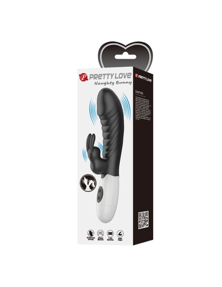 PRETTY LOVE NAUGHTY BUNNY VIBRADOR RABBIT 30 FUNCIONES NEGRO