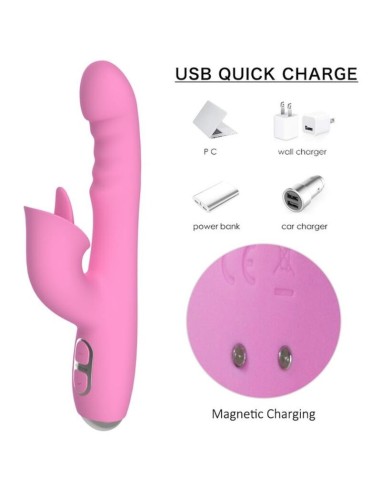 NALONE T MAY VIBRADOR RABBIT CON EMPUJE Y MOVIMIENTO OSCILANTE