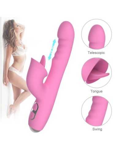 NALONE T MAY VIBRADOR RABBIT CON EMPUJE Y MOVIMIENTO OSCILANTE