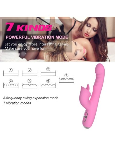NALONE T MAY VIBRADOR RABBIT CON EMPUJE Y MOVIMIENTO OSCILANTE