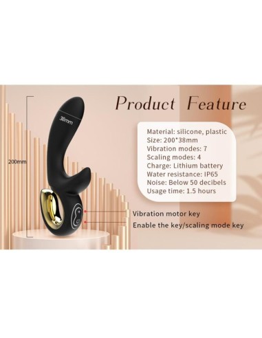 NALONE LULU VIBRADOR RABBIT CON EMPUJE NEGRO