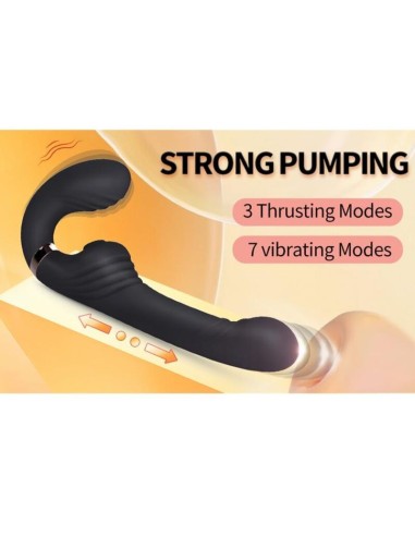 NALONE ALLOW VIBRADOR DOBLE CON ROTACIAN Y EMPUJE NEGRO