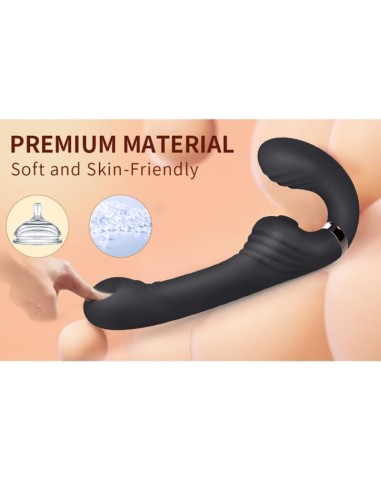 NALONE ALLOW VIBRADOR DOBLE CON ROTACIAN Y EMPUJE NEGRO