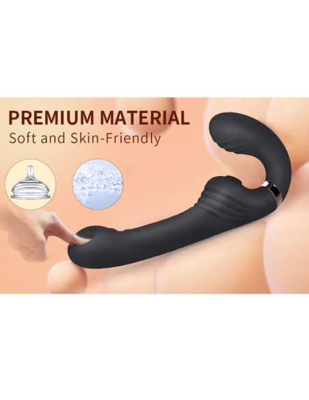 NALONE ALLOW VIBRADOR DOBLE CON ROTACIAN Y EMPUJE NEGRO