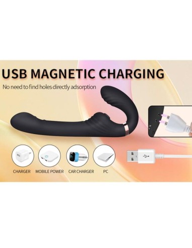NALONE ALLOW VIBRADOR DOBLE CON ROTACIAN Y EMPUJE NEGRO