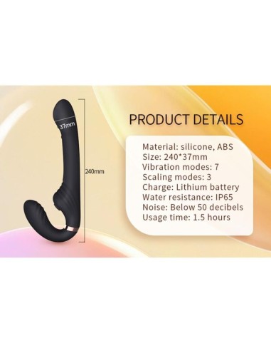 NALONE ALLOW VIBRADOR DOBLE CON ROTACIAN Y EMPUJE NEGRO