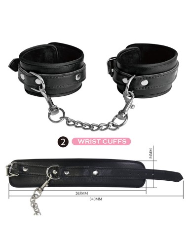PRETTY LOVE KIT BDSM 8 PIEZAS NEGRO