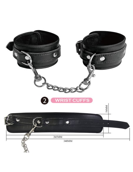 PRETTY LOVE KIT BDSM 8 PIEZAS NEGRO