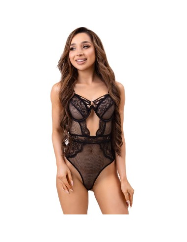 LIVCO CORSETTI FASHION PAULA LC 20209 BODY CON ADORNOS DE ENCAJE NEGRO L XL