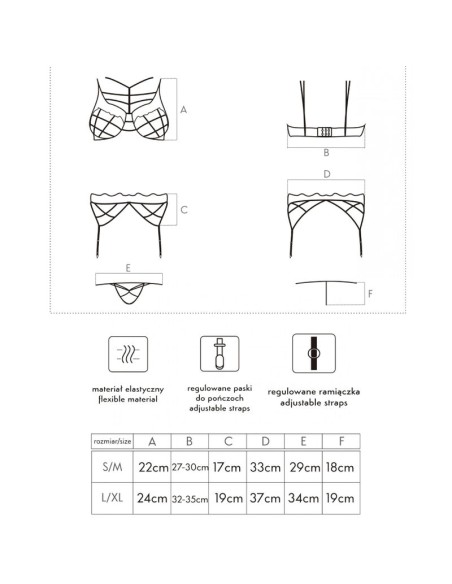 LIVCO CORSETTI FASHION SOLEDAD LC 20217 SUJETADOR PANTY LIGUERO L XL