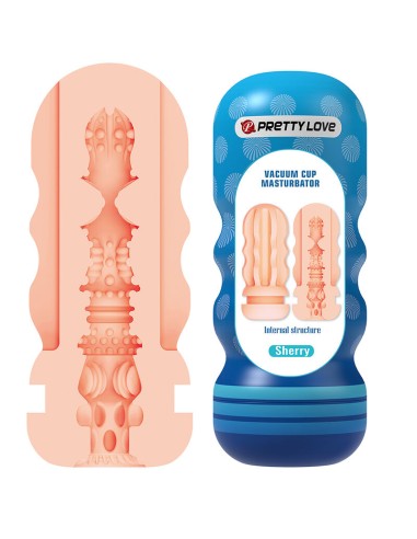PRETTY LOVE SHERRY MASTURBADOR VAGINA CON VENTOSA Y TEXTURAS INTERNAS