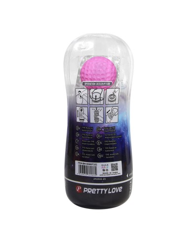 PRETTY LOVE MASTURBADOR CUP 360Aº TEXTURIZADO TRANSPARENTE
