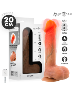 MR INTENSE LOGAN DILDO VIBRADOR SILICONA CON EFECTO CALOR Y CONTROL REMOTO 20 CM A 41 CM
