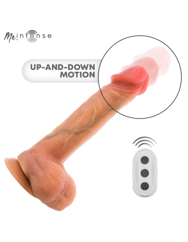 MR INTENSE LOGAN DILDO VIBRADOR SILICONA CON EFECTO CALOR Y CONTROL REMOTO 20 CM A 41 CM