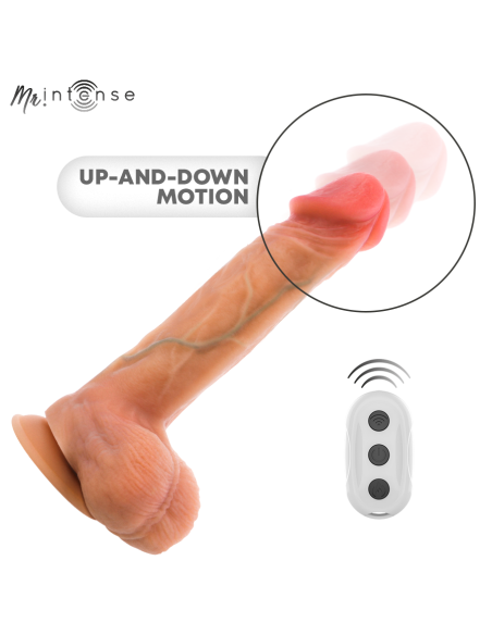 MR INTENSE LOGAN DILDO VIBRADOR SILICONA CON EFECTO CALOR Y CONTROL REMOTO 20 CM A 41 CM