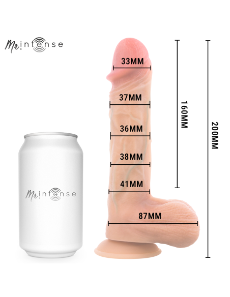 MR INTENSE LOGAN DILDO VIBRADOR SILICONA CON EFECTO CALOR Y CONTROL REMOTO 20 CM A 41 CM